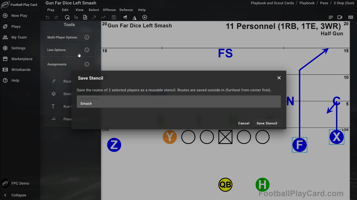 Football Play Card Reusable Route, Block, and Blitz Stencils