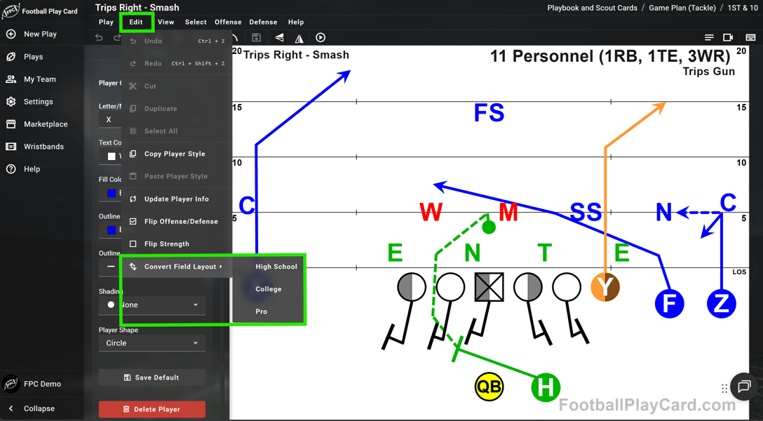 Football-Play-Card-Convert-Field-Layout