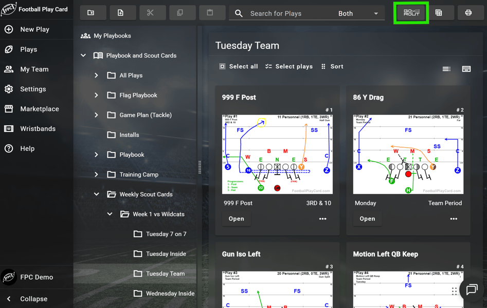 Football-Play-Card-GoRout-Integration
