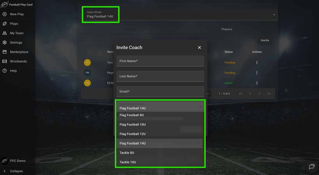 Football-Play-Card-Organization-League-Owner