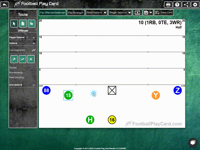 Football Play Card - Custom Routes