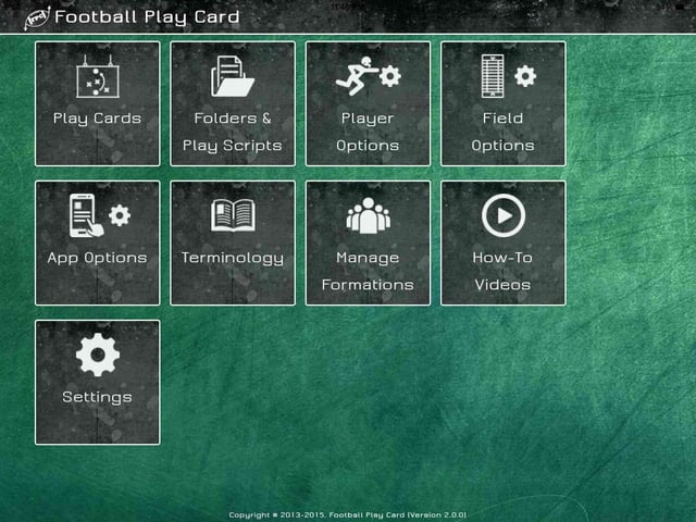 Football Play Card - Dashboard