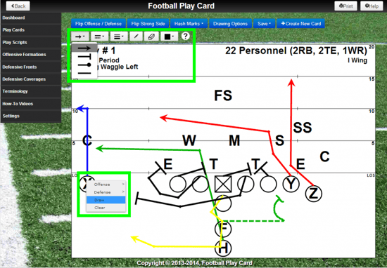 Draw cards like a pro with the new Football Play Card drawing tools